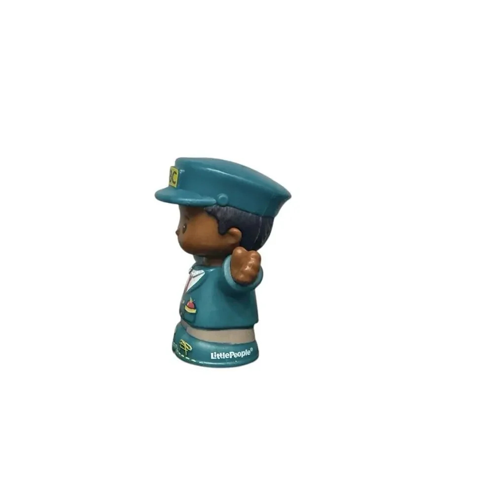 Fisher Price Little People Driver Figure From BIG ABC ANIMAL TRAIN Teal Uniform